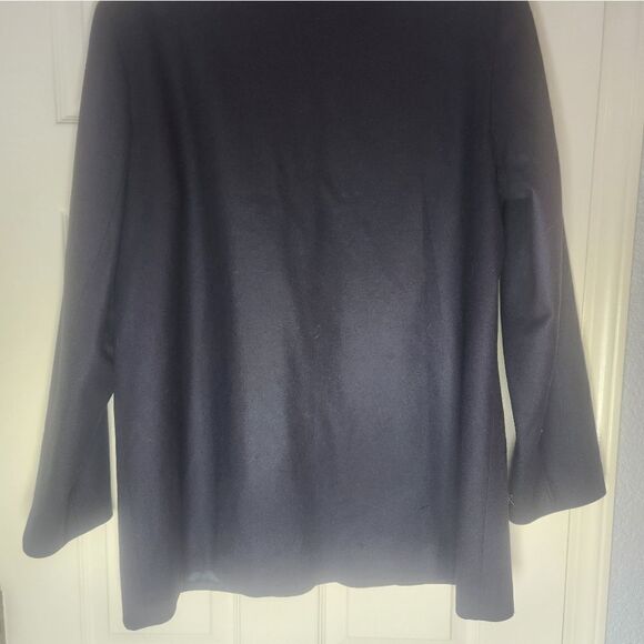 Vtg 80s Sag Harbor 16  Navy Blue 100%WOOL Lined 1 Button Women's  Blazer - Picture 5 of 8